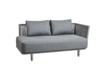 Moments 2-pers. sofa, venstre modul, inkl. grå hyndesæt
