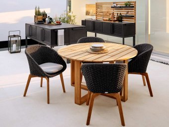 ENDLES bord + PEACOCK stole -  Spisebordssæt / havemøbler Cane-line