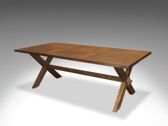 Langbord - ANCONA X-ben / 4 cm bordplade / Ask eller egetræ