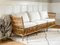 TILBUD - Sika Design DONATELLO 3-pers. rattansofa med mørkegråt stof