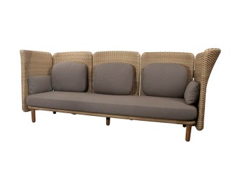Cane-line - Arch 3-pers. sofa m/ høj arm/ryglæn - udendørs