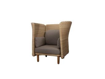 Cane-line - Arch lounge stol m/ høj arm/ryglæn - udendørs