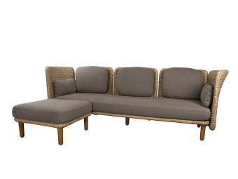 Cane-line - Arch 3-pers. sofa m/ lav arm/ryglæn & chaiselong - udendørs
