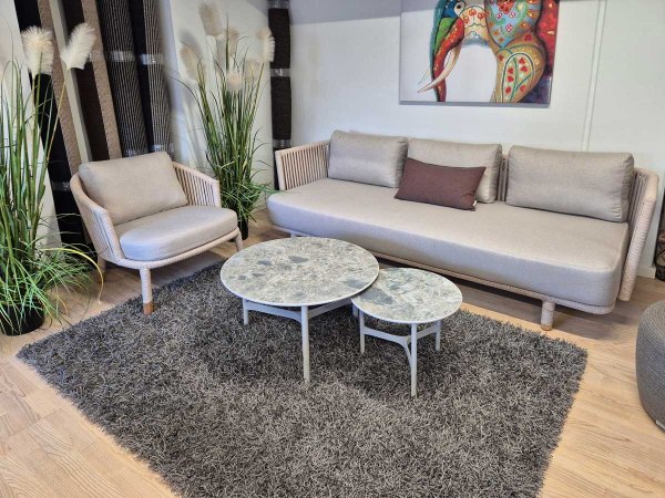 TILBUD - Cane-line MOMENTS GRUPPE - 3-pers. sofa + loungestol