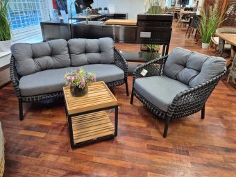 TILBUD - Cane-line OCEAN LARGE loungegruppe / sofa + stole + bord
