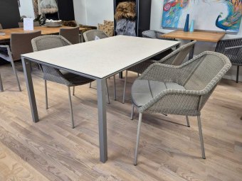 TILBUD - Cane-line PURE 90x150 havebord + 4 Ocean stole
