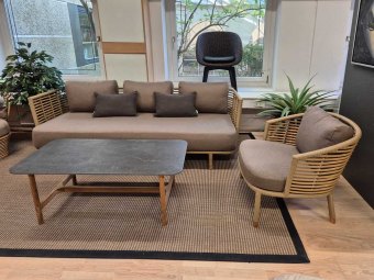 TILBUD - Cane-line SENSE loungegruppe - 3-pers. sofa + 2 stol + sofabord