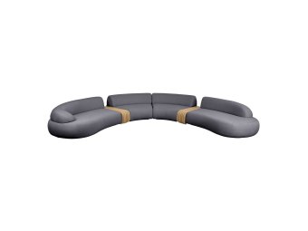 Cane-line - Mellow 6-personers sofa med to sofaborde