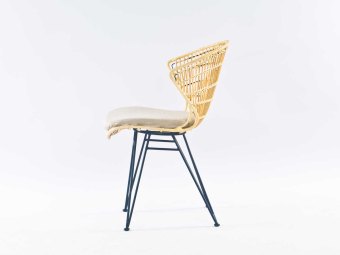 LIVING COMFORT CHAIR - NATUR Rattan/metal spisestol