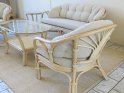 FREJA COMPACT kurvemøbler | Sofa + 2 stk. stole + ovalt Sofabord