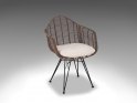 LIVING DESIGN CHAIR med armlæn - Metal/Rattan spisestol