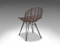 LIVING DESIGN CHAIR uden armlæn - Metal/Rattan spisestol