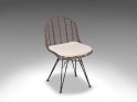 LIVING DESIGN CHAIR uden armlæn - Metal/Rattan spisestol