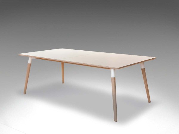 Sleipner haslev spisebord med laminat / linoleum bordplade Bordplade til spisebord