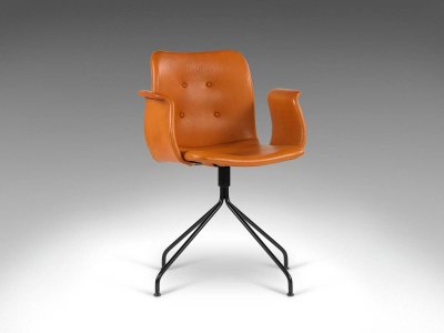 Bent Hansen PRIMUM spisebordsstole - Med armlæn / Metal drejestel
