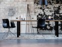 Bent Hansen PRIMUM spisebordsstole -  Læderstol med armlæn / Metal drejestel