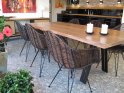 LIVING DESIGN CHAIR med armlæn - Metal/Rattan spisestol