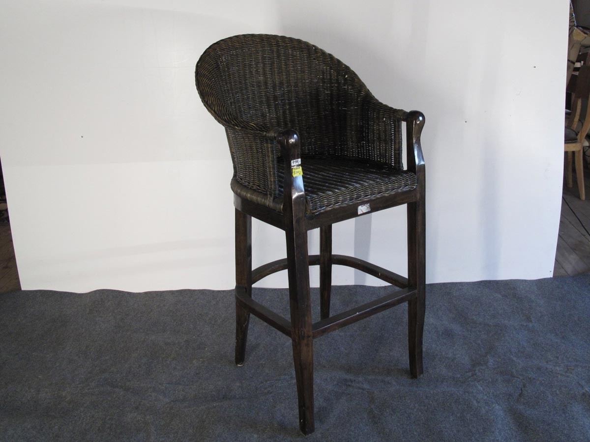 Tilbud solist rattan træ barstol / sort antik living in harmony Barstole i træ