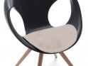 UP Chair WOODEN - Soft Touch + valnød/eg arm og ben