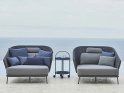 Cane-line: Mega lounge stol, inkl. grå hyndesæt